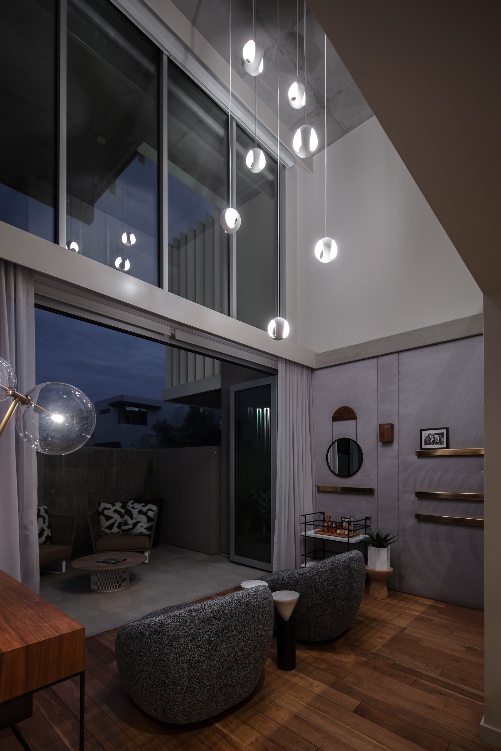 Sitting room at dusk